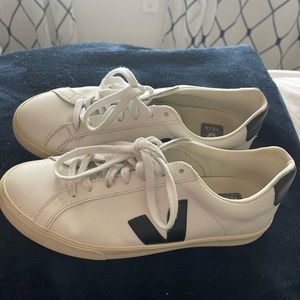 ESPLAR LEATHER WHITE BLACK LOW TOP